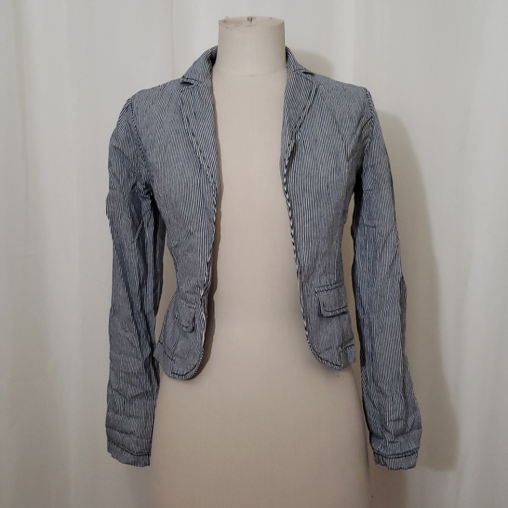 Mossimo Stripe Blazer Coat Jacket, XS